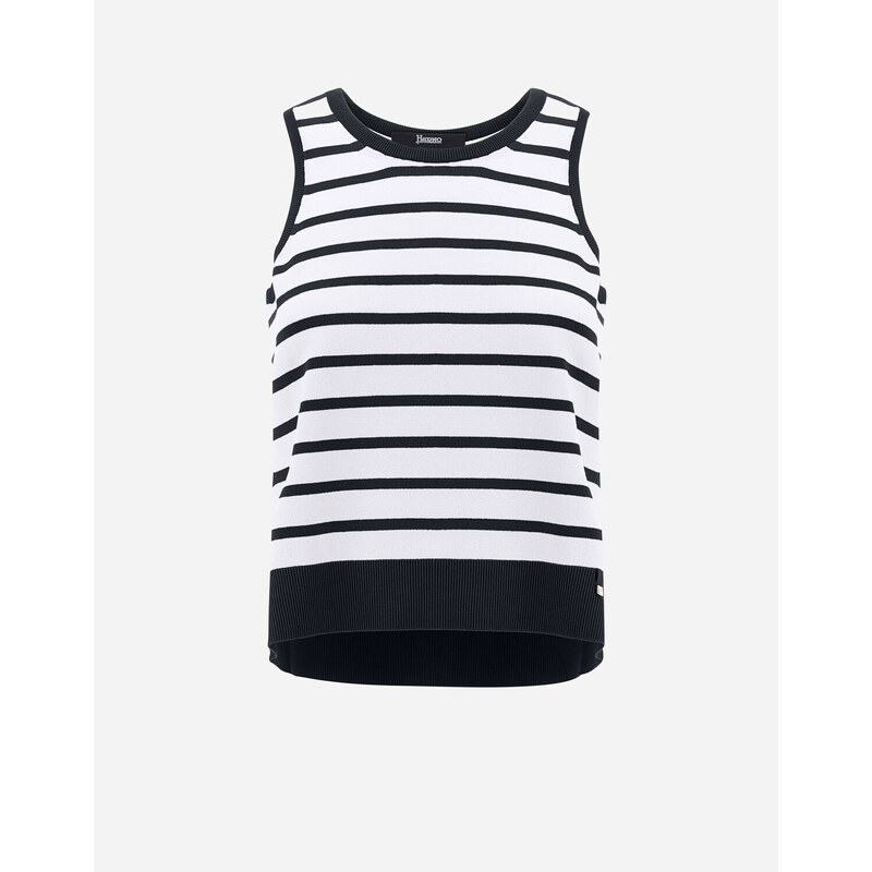 Herno TOP IN ENDLESS VISCOSE STRIPES
