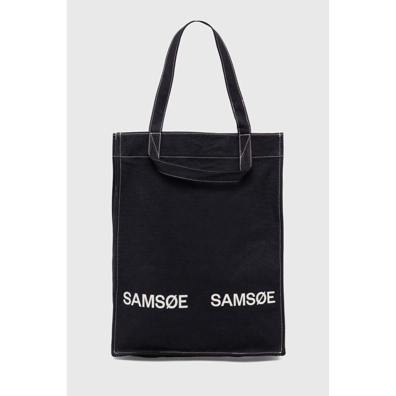 Samsoe Samsoe borsa in cotone colore nero