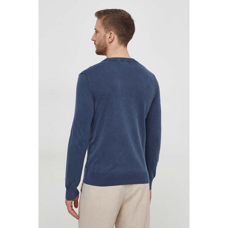 Guess maglione con aggiunta di seta colore blu navy