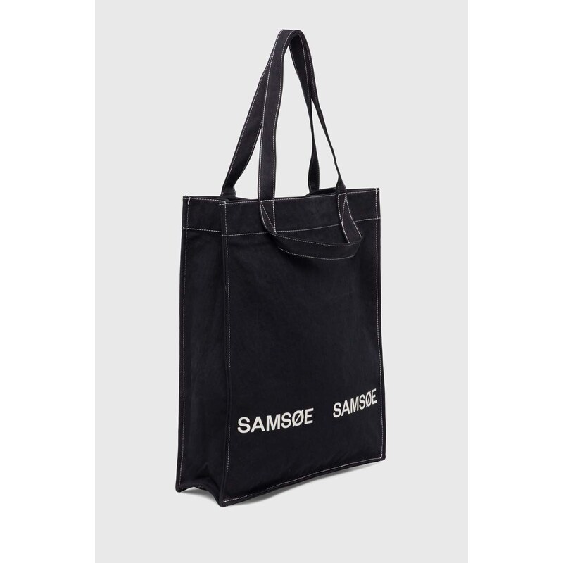Samsoe Samsoe borsa in cotone colore nero
