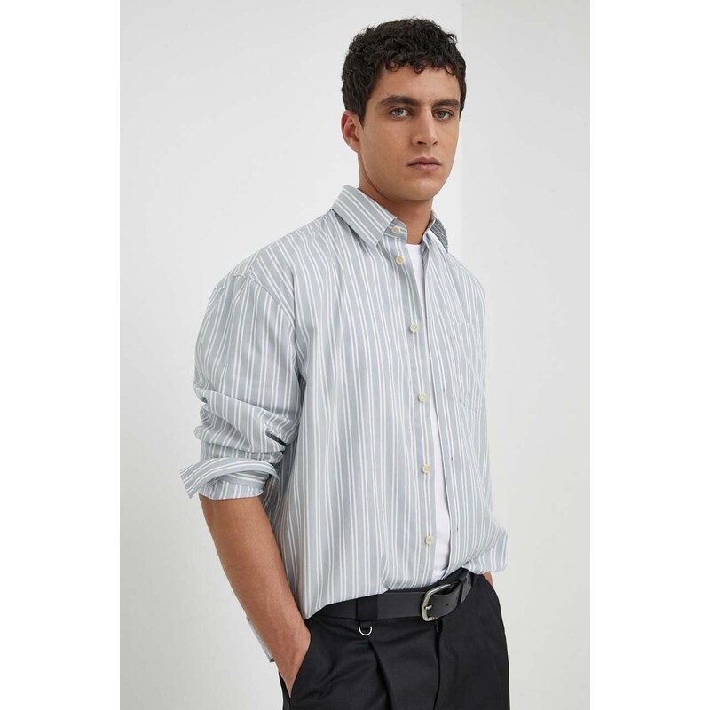 Drykorn camicia in cotone uomo colore grigio