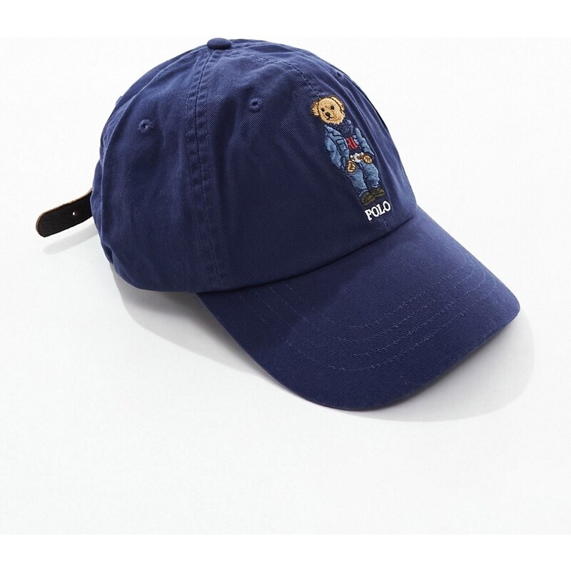 Polo Ralph Lauren - Cappello con visiera blu navy con logo dell'orsetto