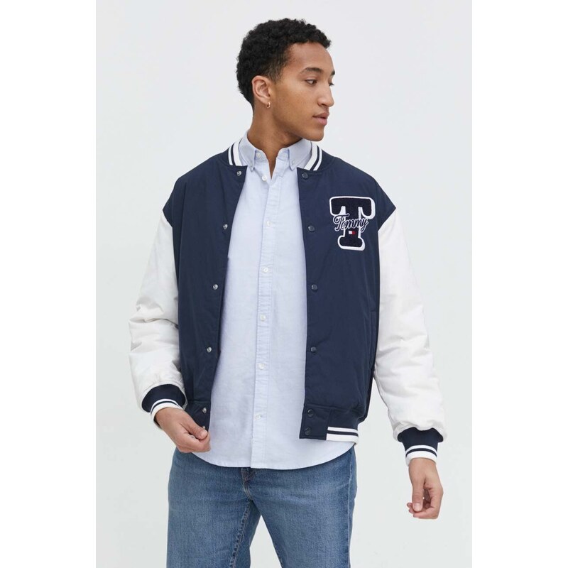 Tommy Jeans giacca bomber uomo colore blu navy