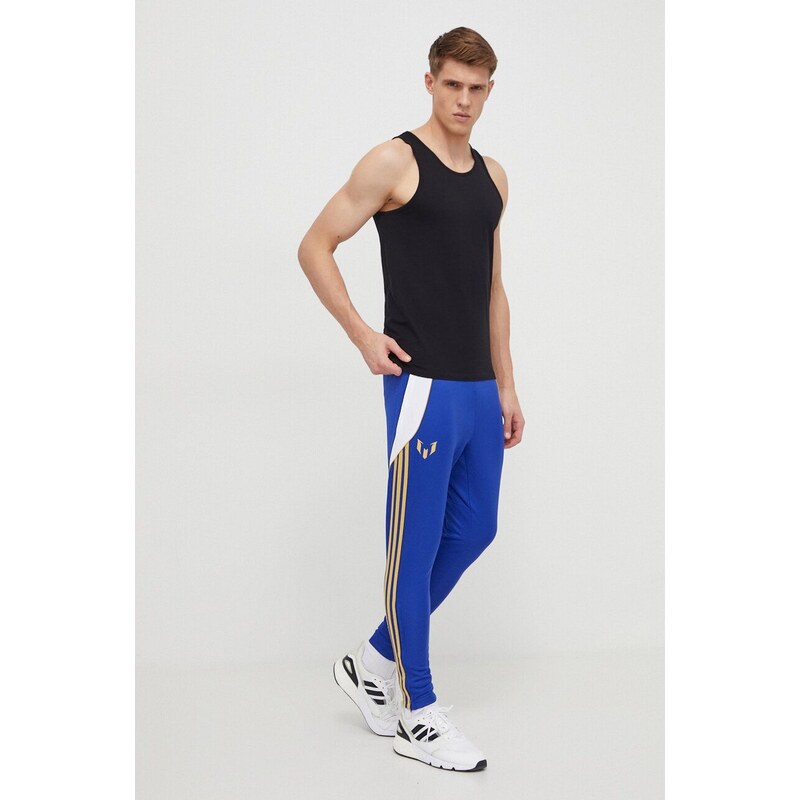 adidas Performance pantaloni da allenamento Messi colore blu con applicazione IS6469