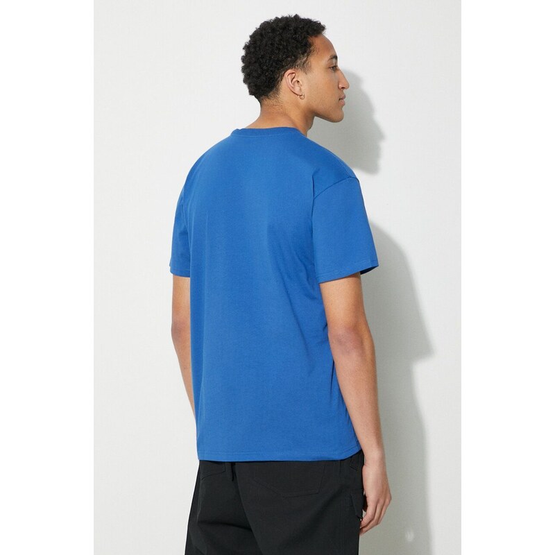 Carhartt WIP t-shirt in cotone S/S Chase T-Shirt uomo colore blu I026391.22KXX
