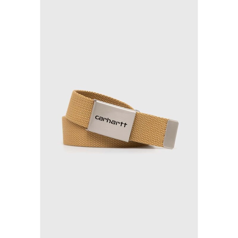 Carhartt WIP cintura Clip Belt Chrome colore beige I019176.1YHXX