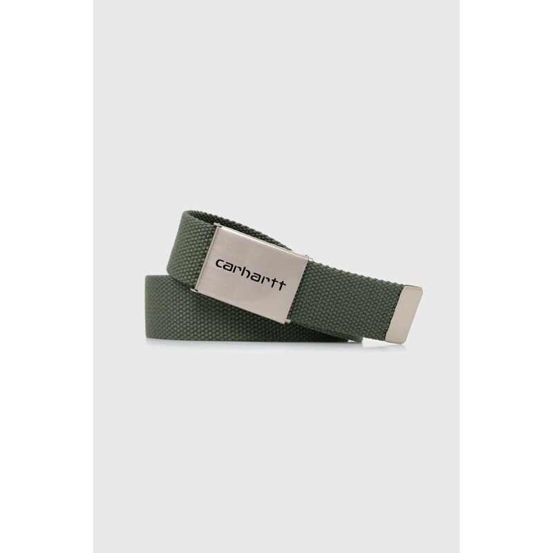 Carhartt WIP cintura Clip Belt Chrome colore verde I019176.1YFXX