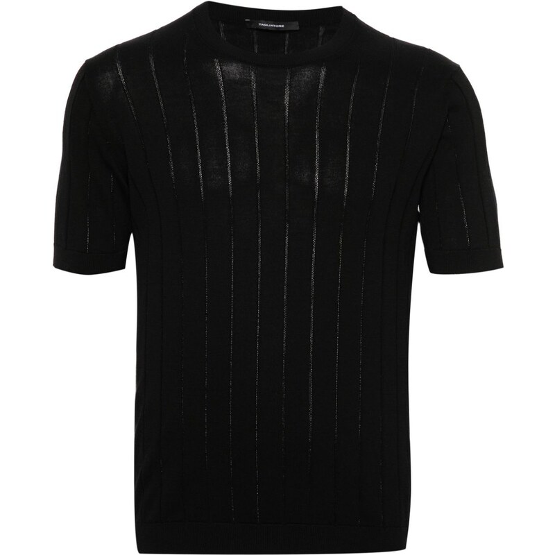 Tagliatore T-shirt in maglia nera