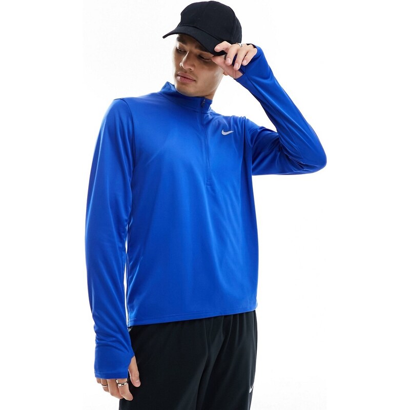 Nike Running - Dri-FIT Pacer - Top con zip corta blu