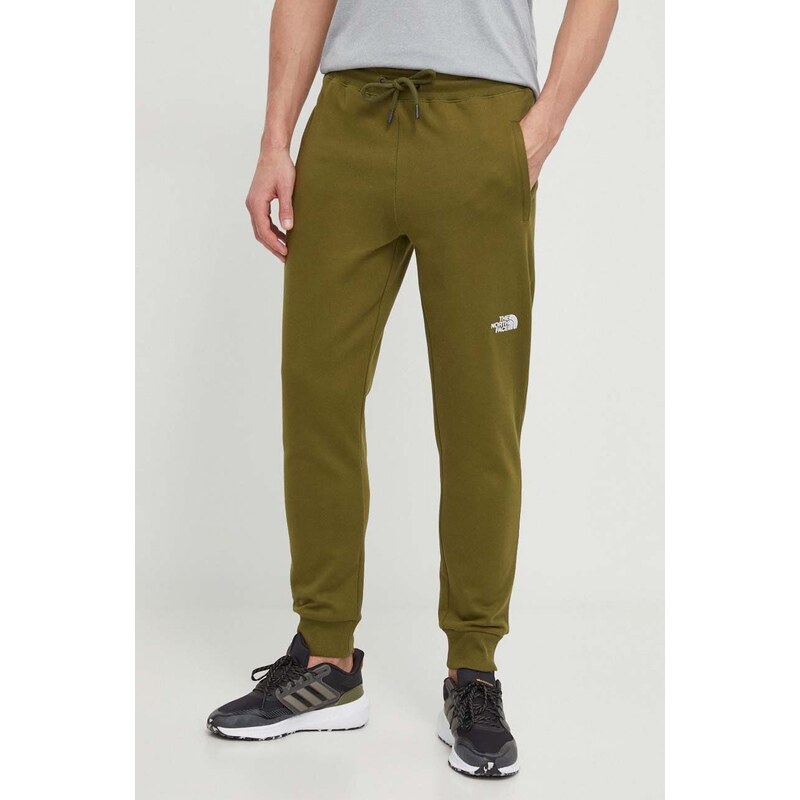 The North Face pantaloni da jogging in cotone colore verde