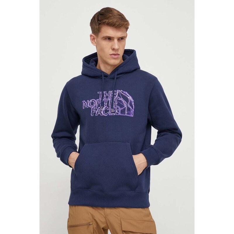 Trendyol Felpa Uomo Con Stampa Blu Navy – Tuta In Misto Cotone, Cappuccio, Vestibilità Regular
