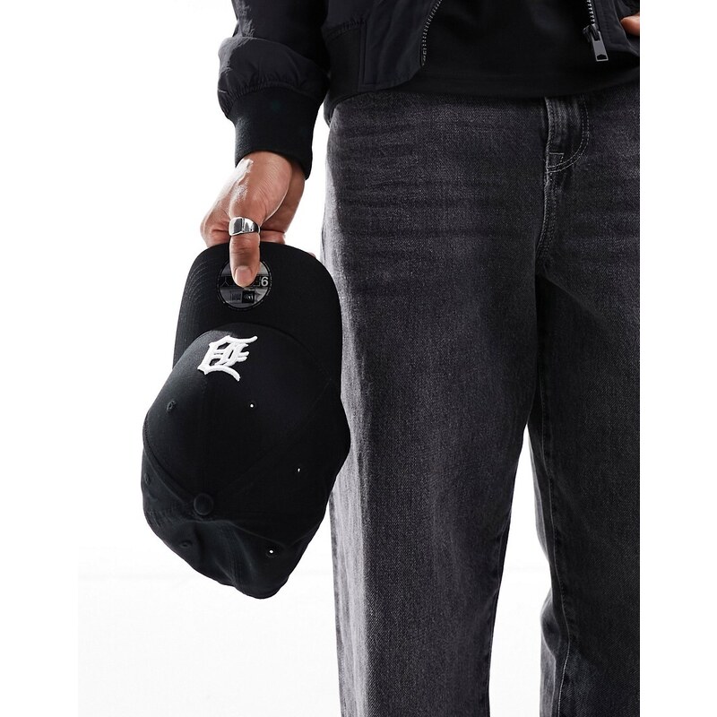 New Era - 9forty - Cappellino nero con logo "Detroit"