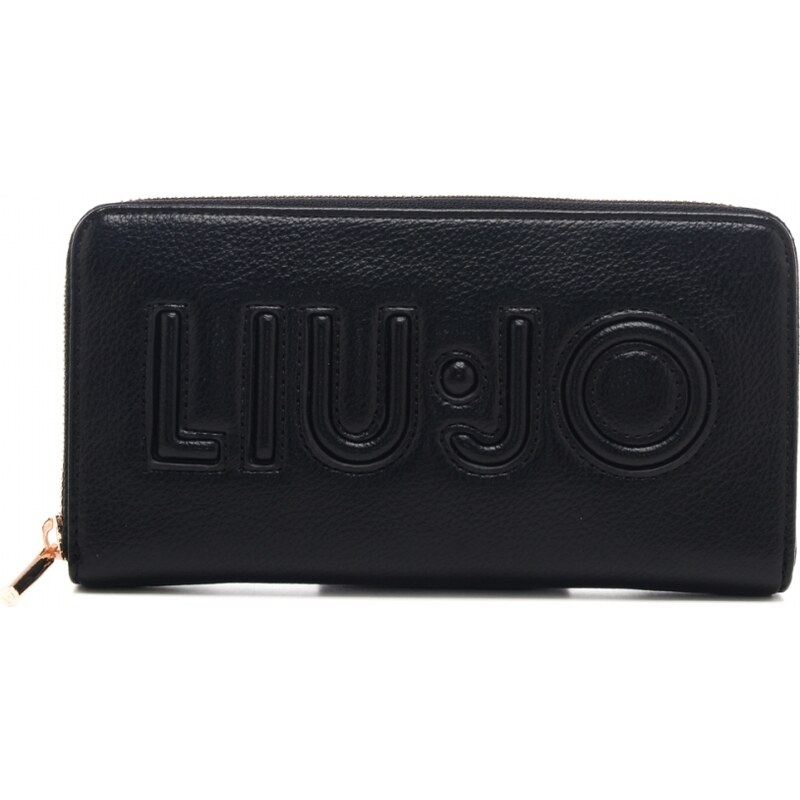 Liu Jo portafoglio maxi con zip-around e logo inciso nero