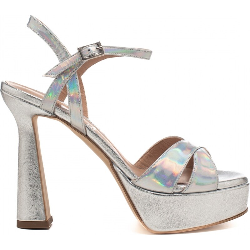 Sandali Mule KALEIGH Con Tacco – Donna, Colore Peltro, Tomaia In Poliuretano