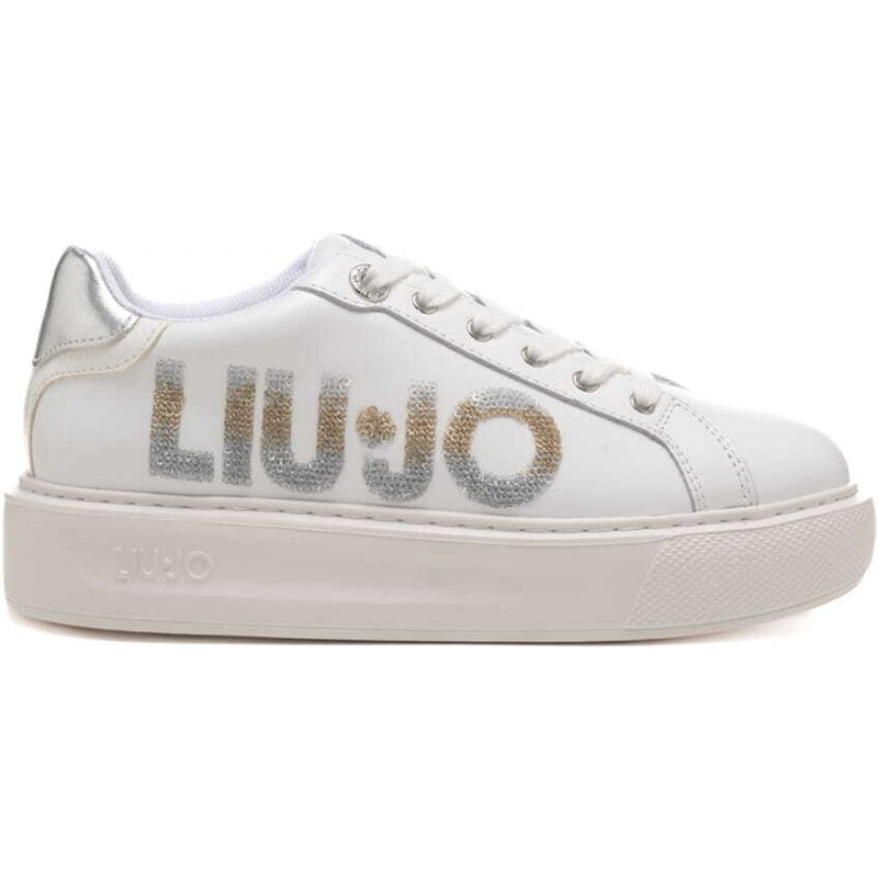 Liu Jo sneakers donna platform kylie 22 con bianca con strass