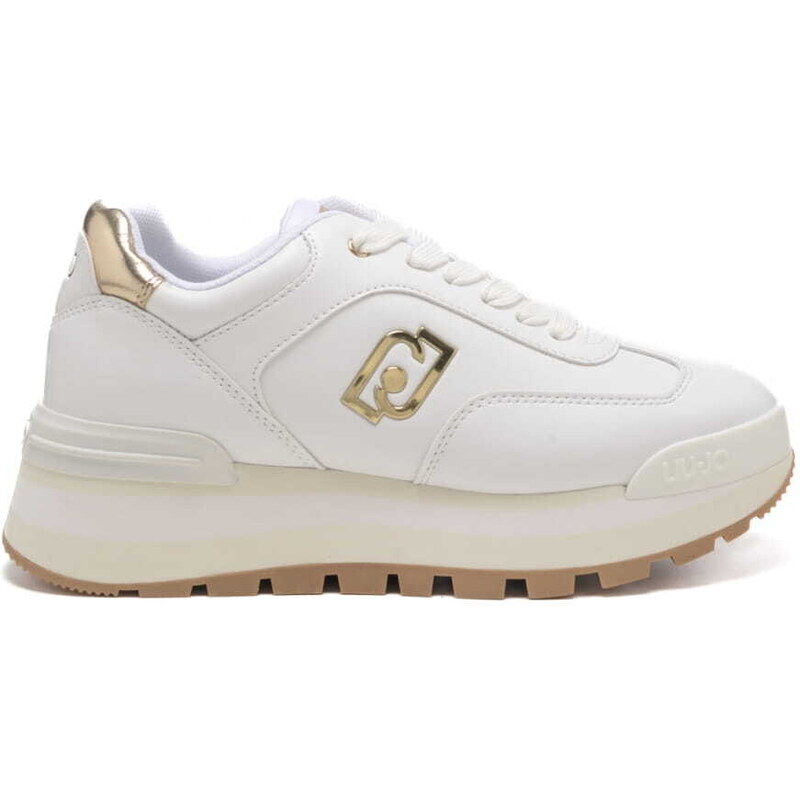 Liu Jo sneakers donna amazing 28 bianca con logo oro
