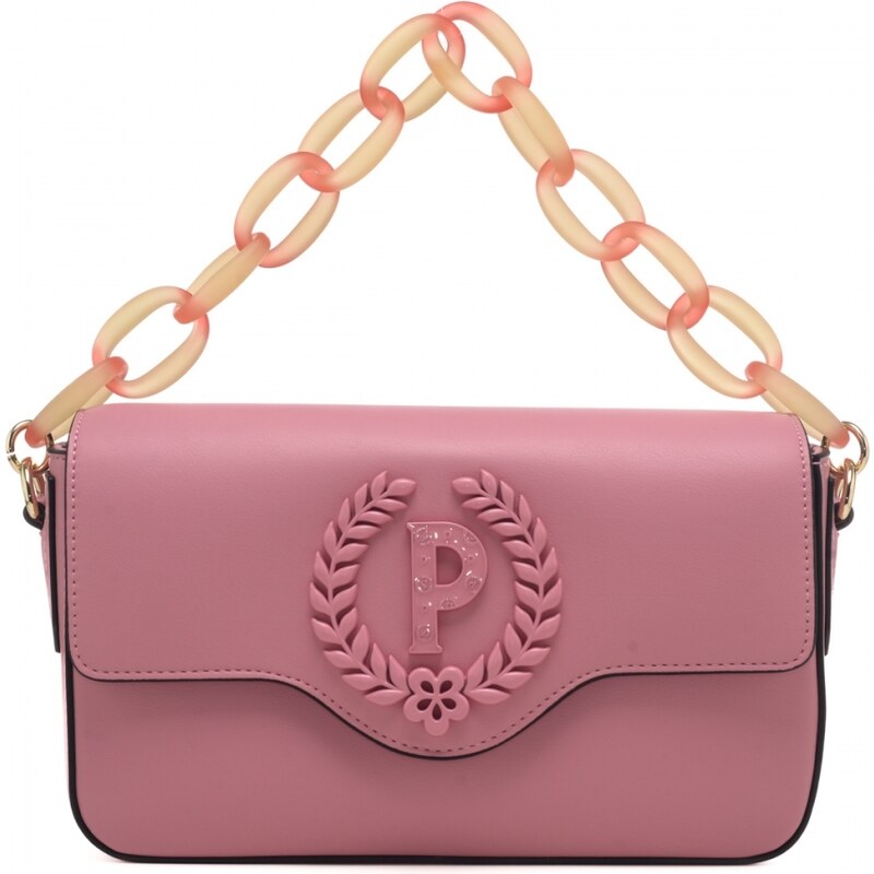 Pollini borsa a spalla candy bag con tracolla removibile e intercambiabile rosa nude