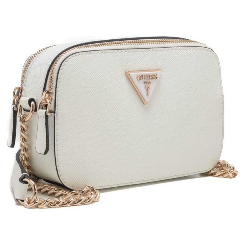 Guess borsa a tracolla donna noelle con doppia cerniera e catena oro
