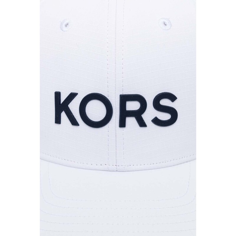 Michael Kors berretto da baseball colore bianco con applicazione