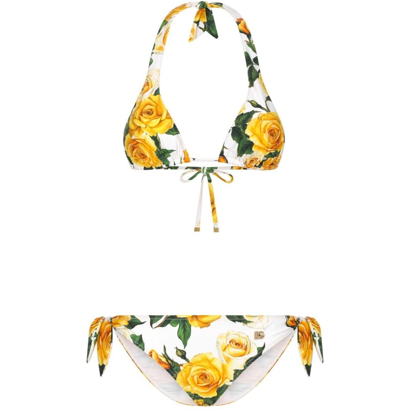 Dolce & Gabbana Bikini a triangolo Yellow Rose