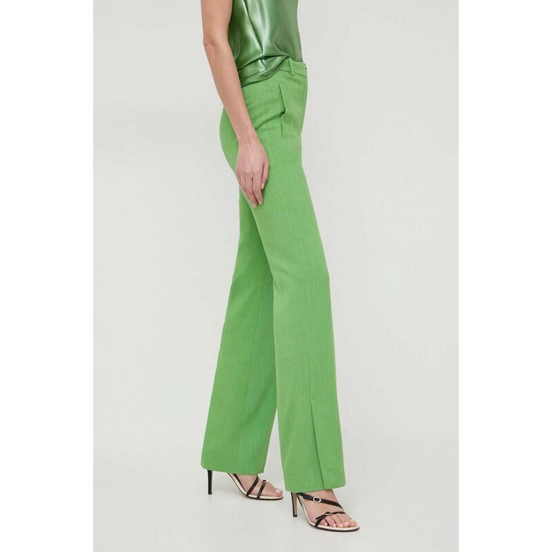 BOSS pantaloni donna colore verde