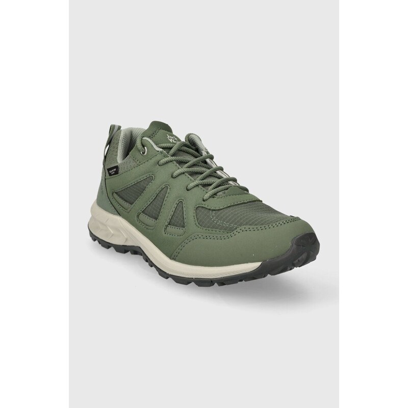 Jack Wolfskin scarpe Woodland 2 Texapore Low donna colore verde