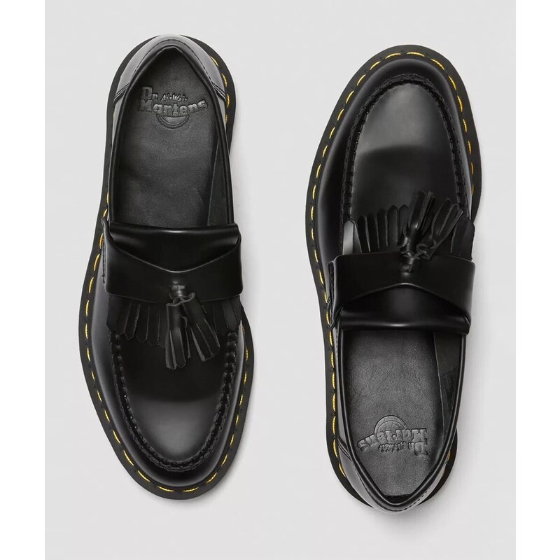 Dr.Martens Mocassini Adrian Con Nappe e Cuciture Gialle in pelle Smooth Unisex