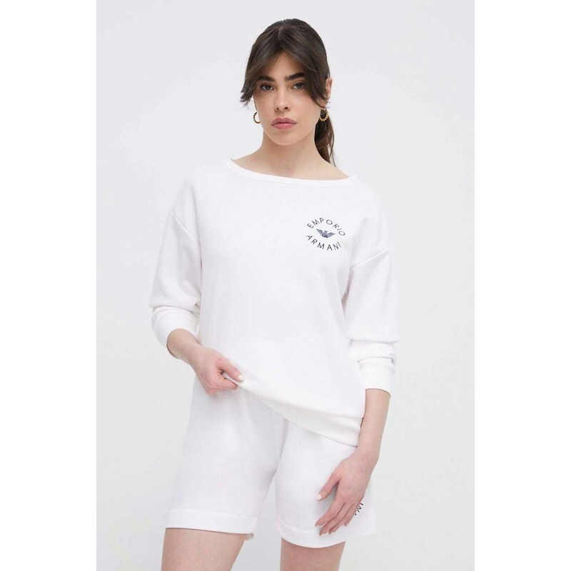 Emporio Armani Underwear felpa mare colore bianco