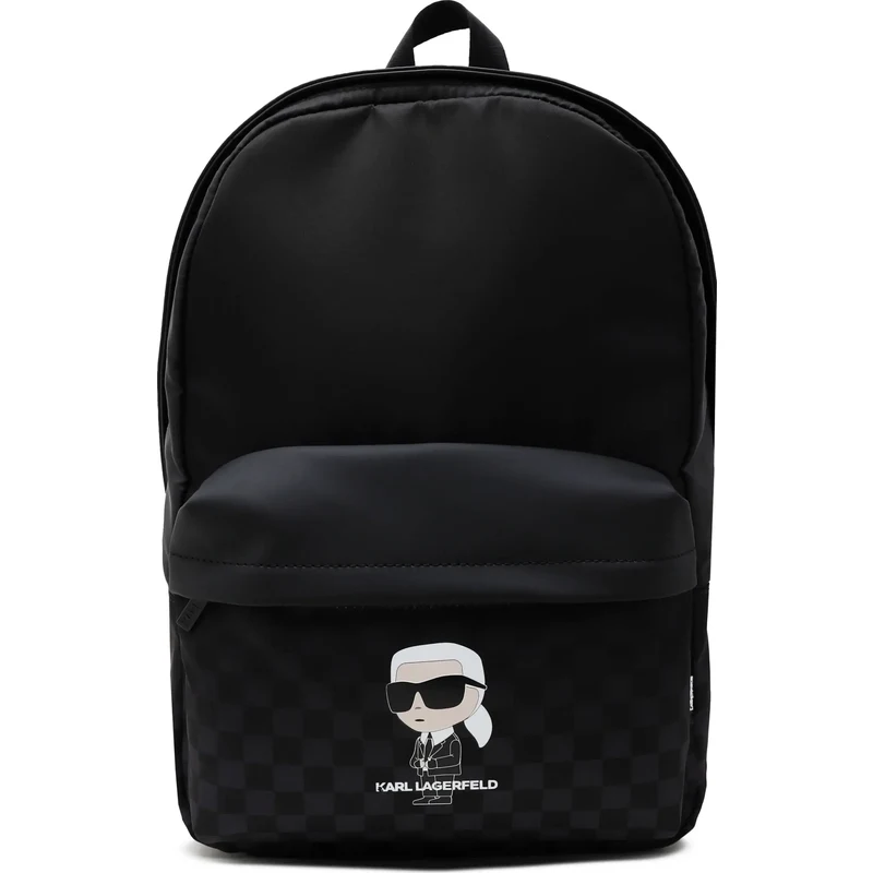 KARL LAGERFELD K/MONOGRAM GRAPHIC BACKPACK - Zaino - black/burnt olive