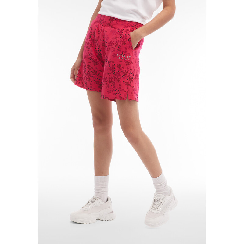 Freddy Pantaloncini donna in heavy jersey stampa floreale allover