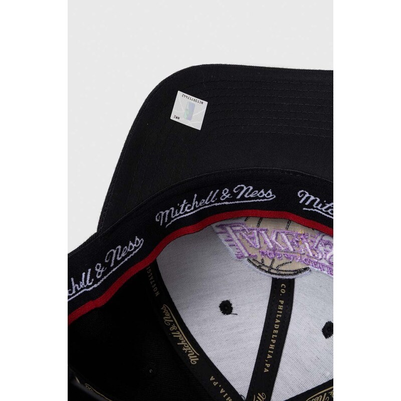 Mitchell&Ness cappello con visiera con aggiunta di cotone NBA LOS ANGELES LAKERS colore nero con applicazione