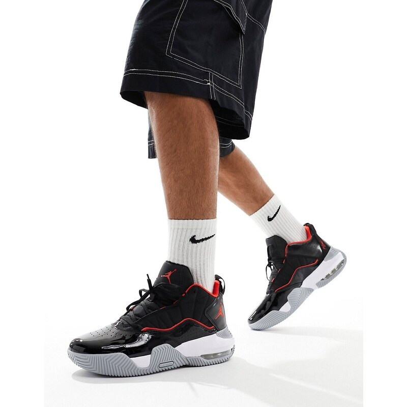 Nike - Jordan Stay Loyal - Sneakers nere e rosse-Nero