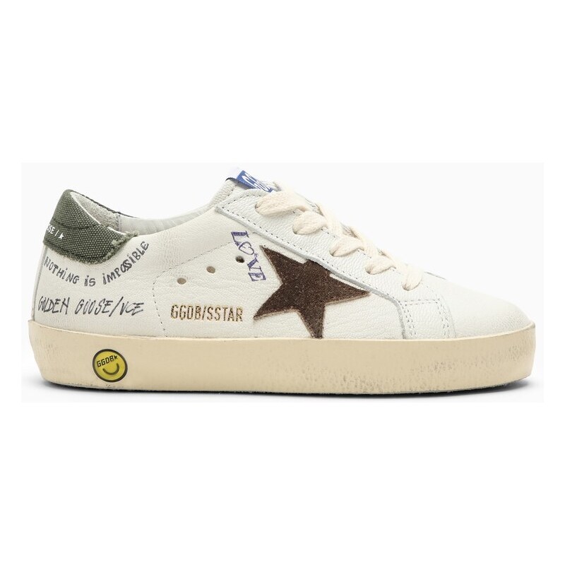 Golden Goose Sneaker Super-Star bianca/marrone/verde