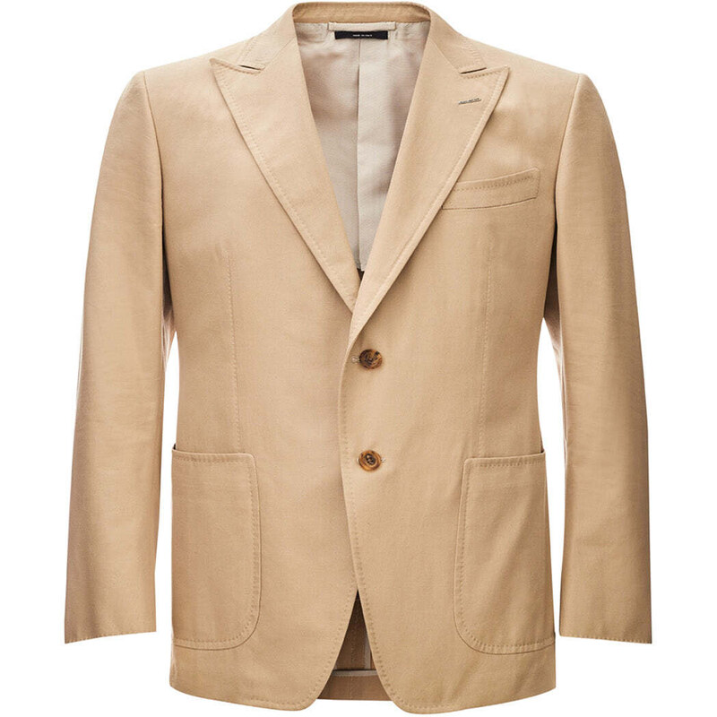 Giacca in Cotone Monopetto Tom Ford 52 Beige 2000000011929 9151000026772
