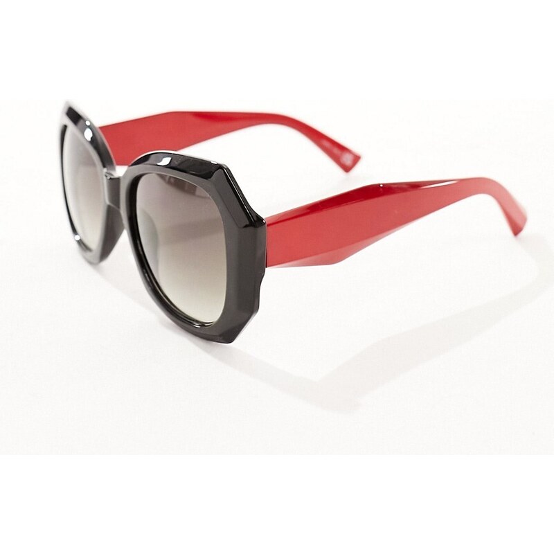Jeepers Peepers - Occhiali da sole neri con dettaglio rosso-Nero