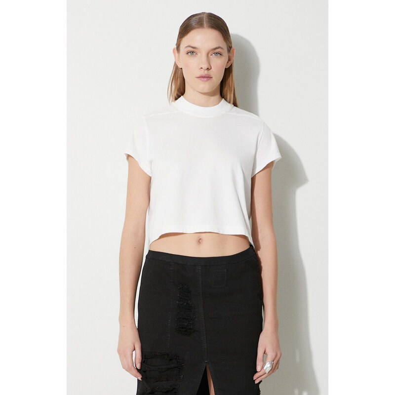 Rick Owens t-shirt in cotone Cropped Small Level T-Shirt donna colore bianco DS01D1207.RN.11