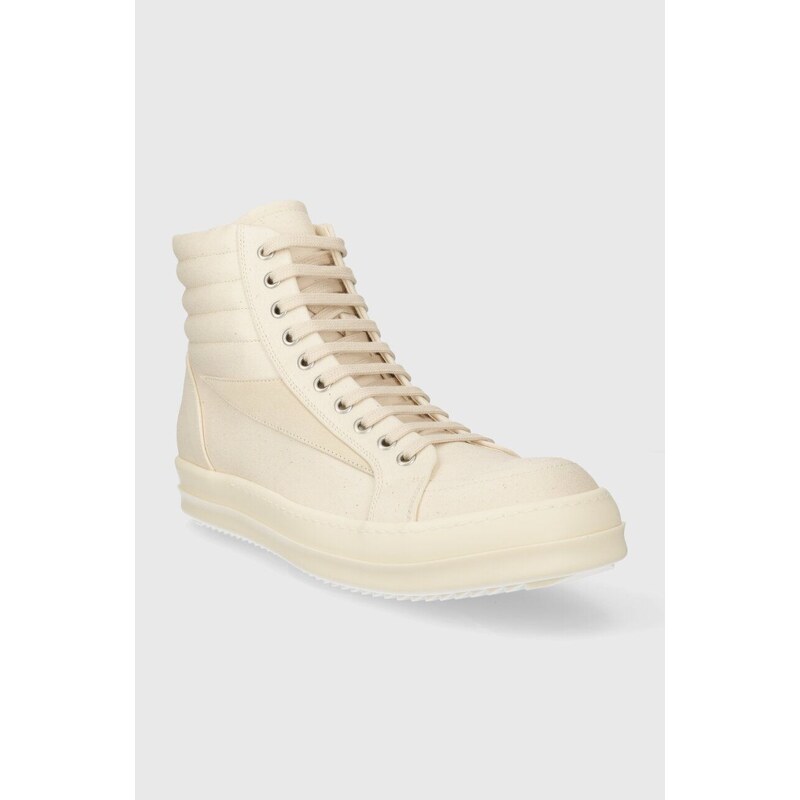 Rick Owens scarpe da ginnastica Woven Shoes Vintage High Sneaks uomo colore beige DU01D1810.NDKLVS.2111