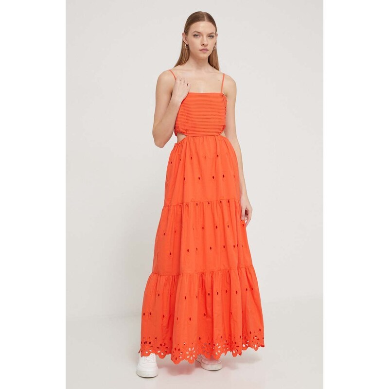 Desigual vestito in cotone colore arancione
