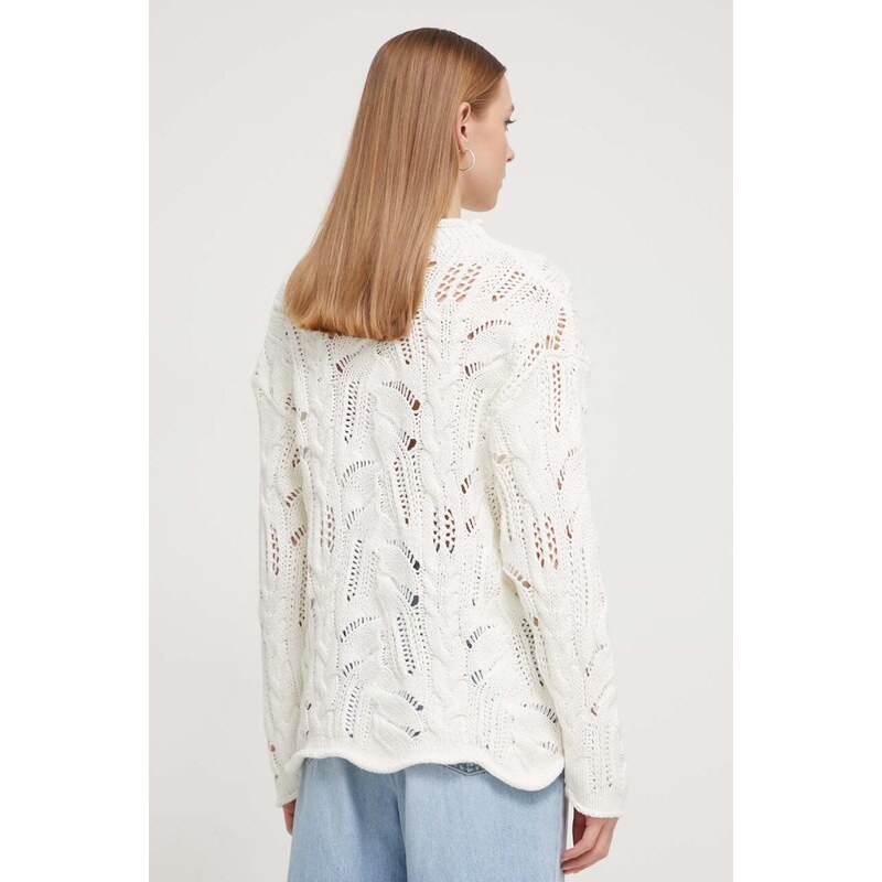 Desigual maglione in cotone colore bianco