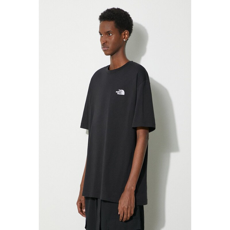 The North Face t-shirt in cotone M S/S Essential Oversize Tee uomo colore nero NF0A87NRJK31