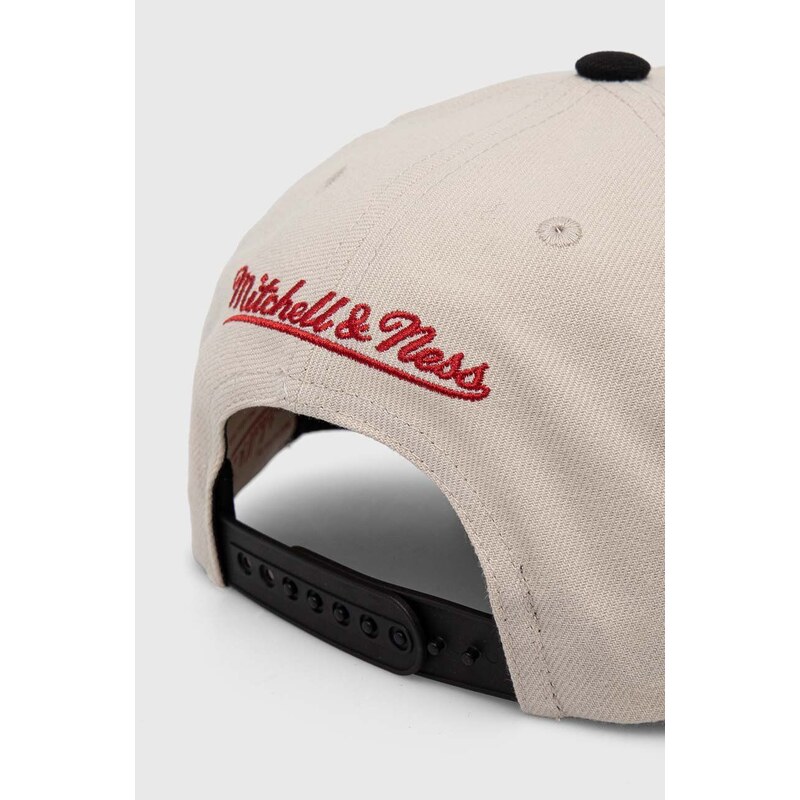 Mitchell&Ness berretto da baseball NBA CHICAGO BULLS colore beige con applicazione