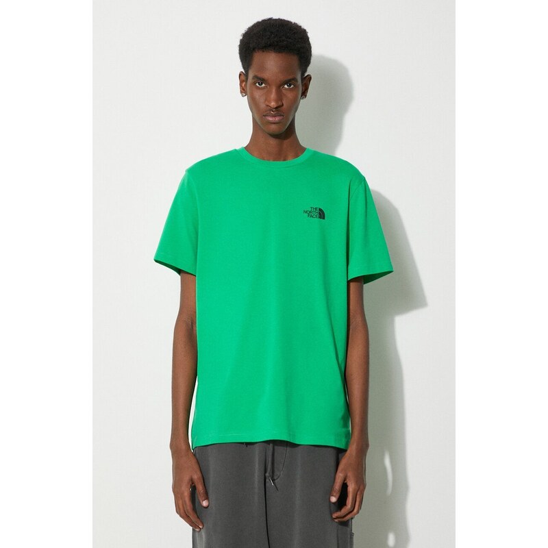 The North Face t-shirt M S/S Simple Dome Tee uomo colore verde NF0A87NGPO81