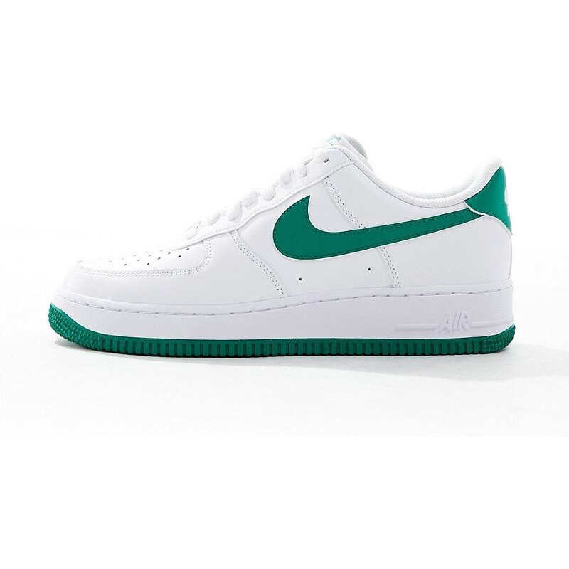 Nike - Air Force 1 '07- Sneakers bianche e verdi-Bianco