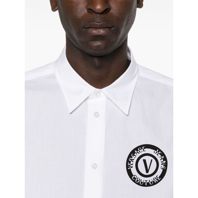 Versace Jeans Couture Camicia bianca logo nero