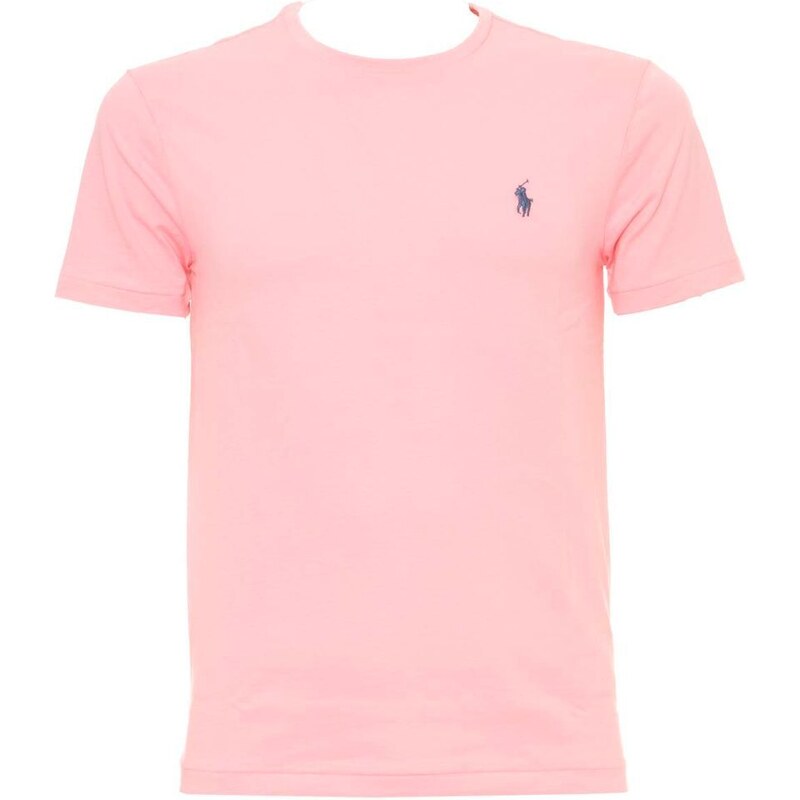 Polo Ralph Lauren T-Shirt Custom Slim Fit Course Pink con pony
