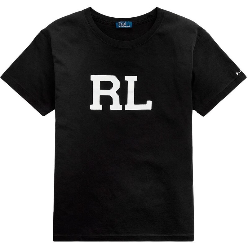 Polo Ralph Lauren T-Shirt nera in jersey con logo RL