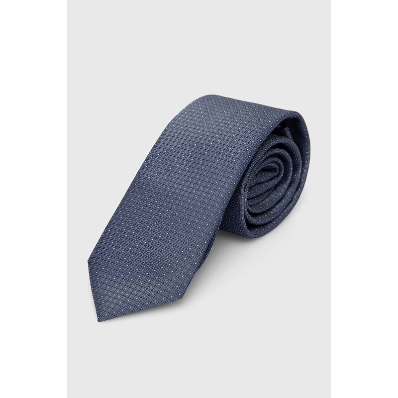 HUGO cravatta in seta colore blu