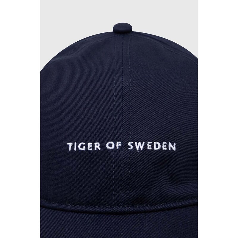 Tiger Of Sweden berretto da baseball in cotone colore blu navy con applicazione