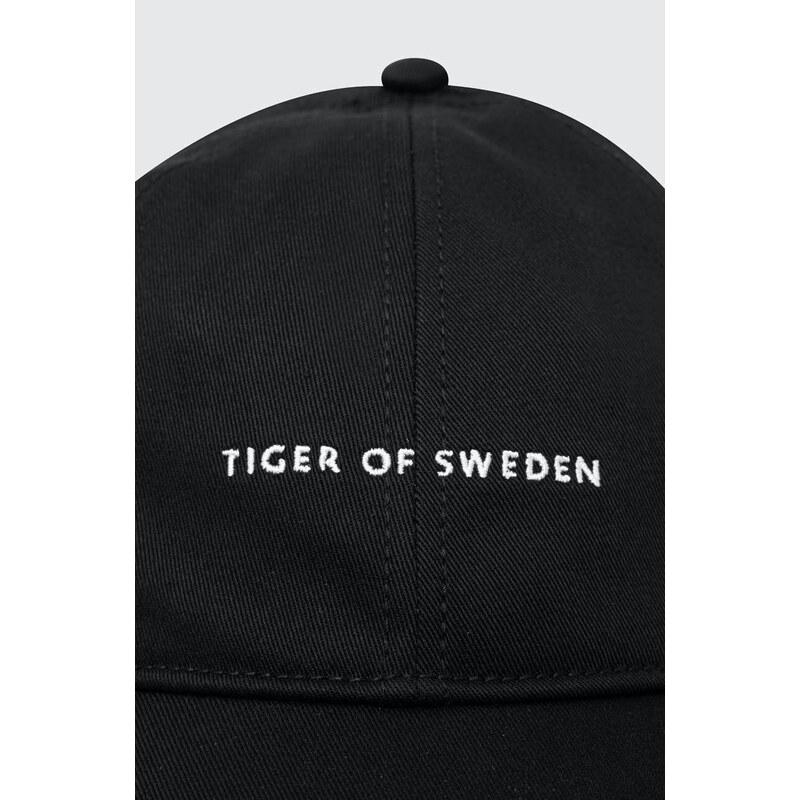 Tiger Of Sweden berretto da baseball in cotone colore nero con applicazione