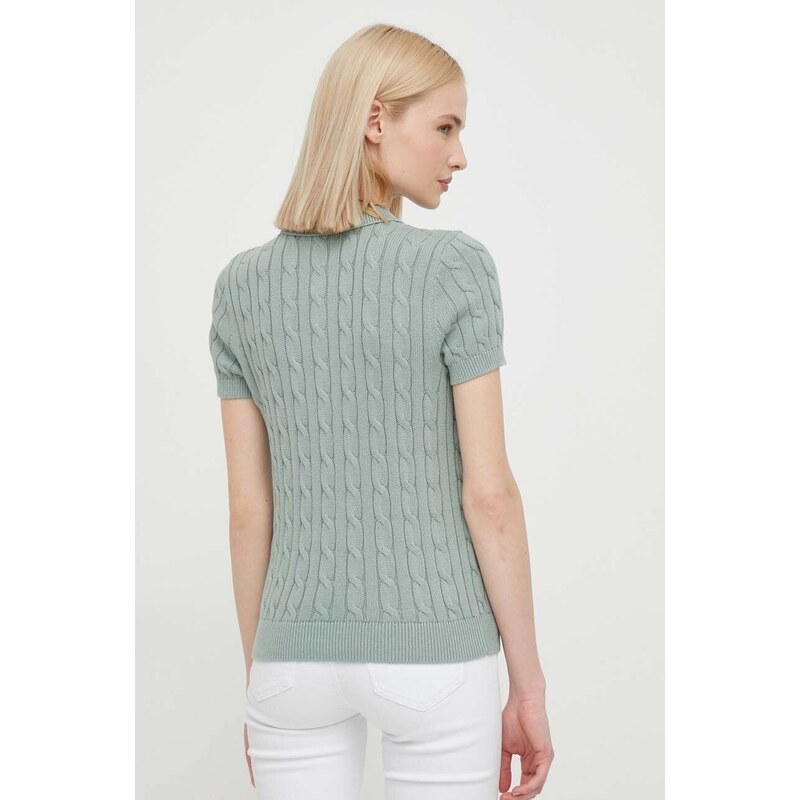 Lauren Ralph Lauren maglione in cotone colore verde